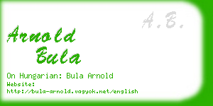 arnold bula business card
